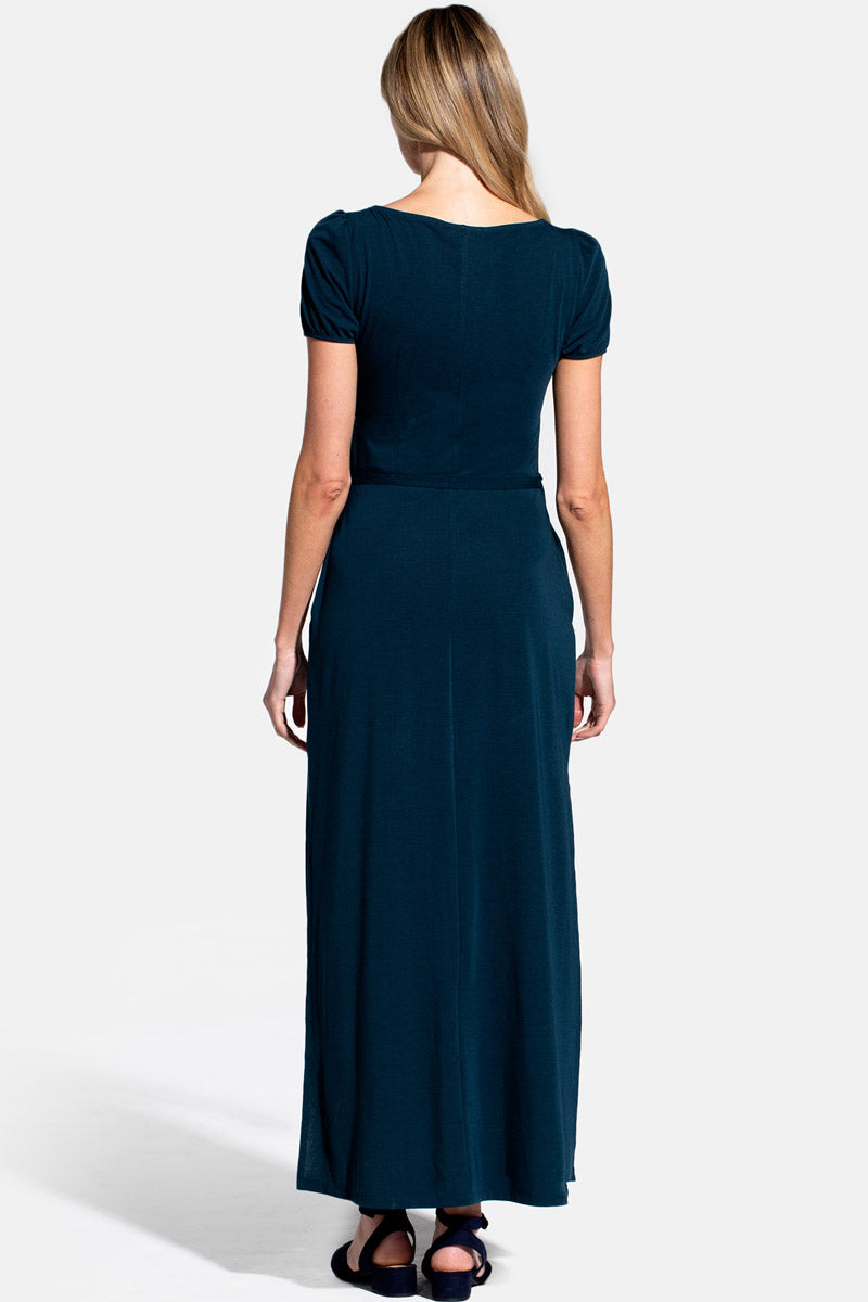 Scoop Neck Maxi T-Shirt Dress with Split