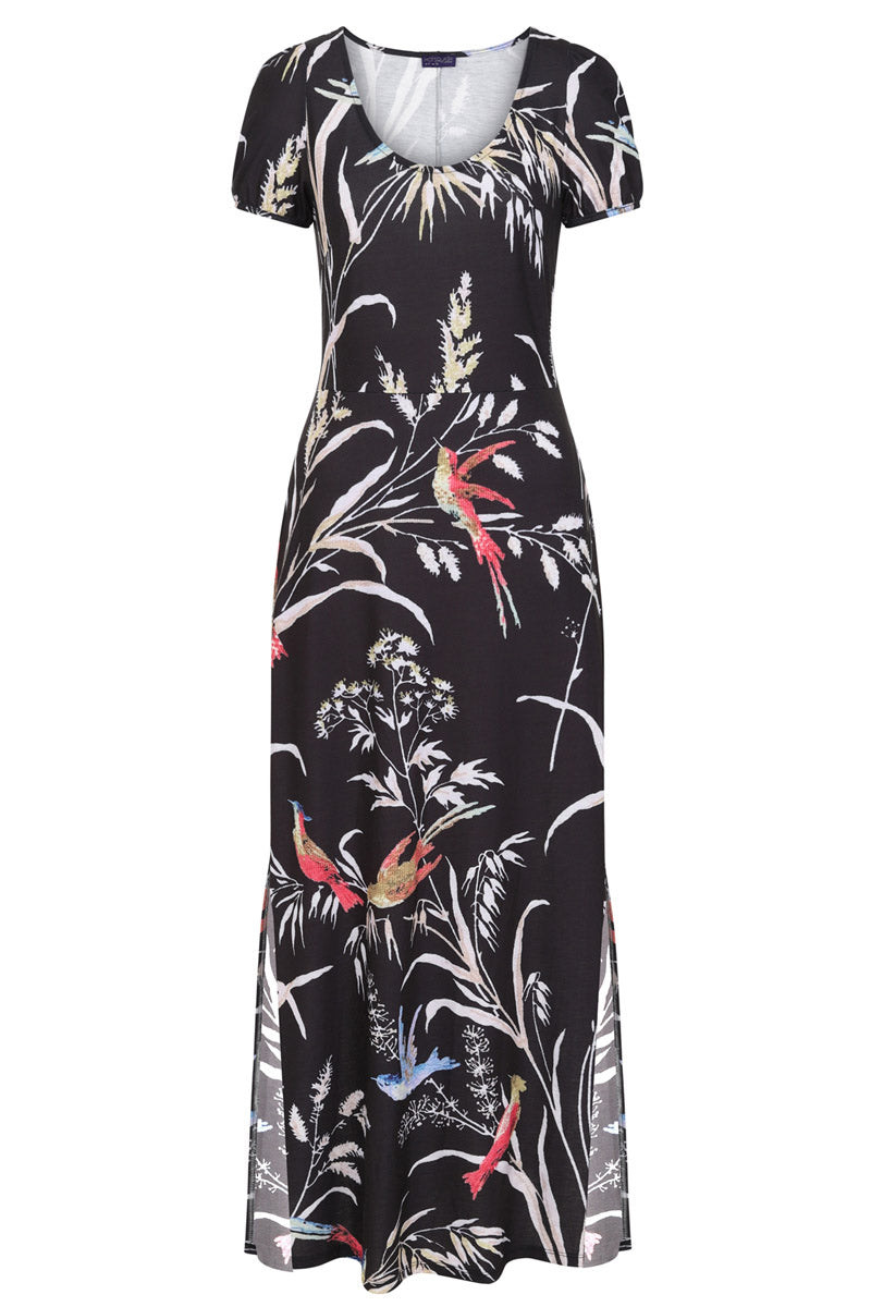 Scoop Neck Maxi T-Shirt Dress with Split