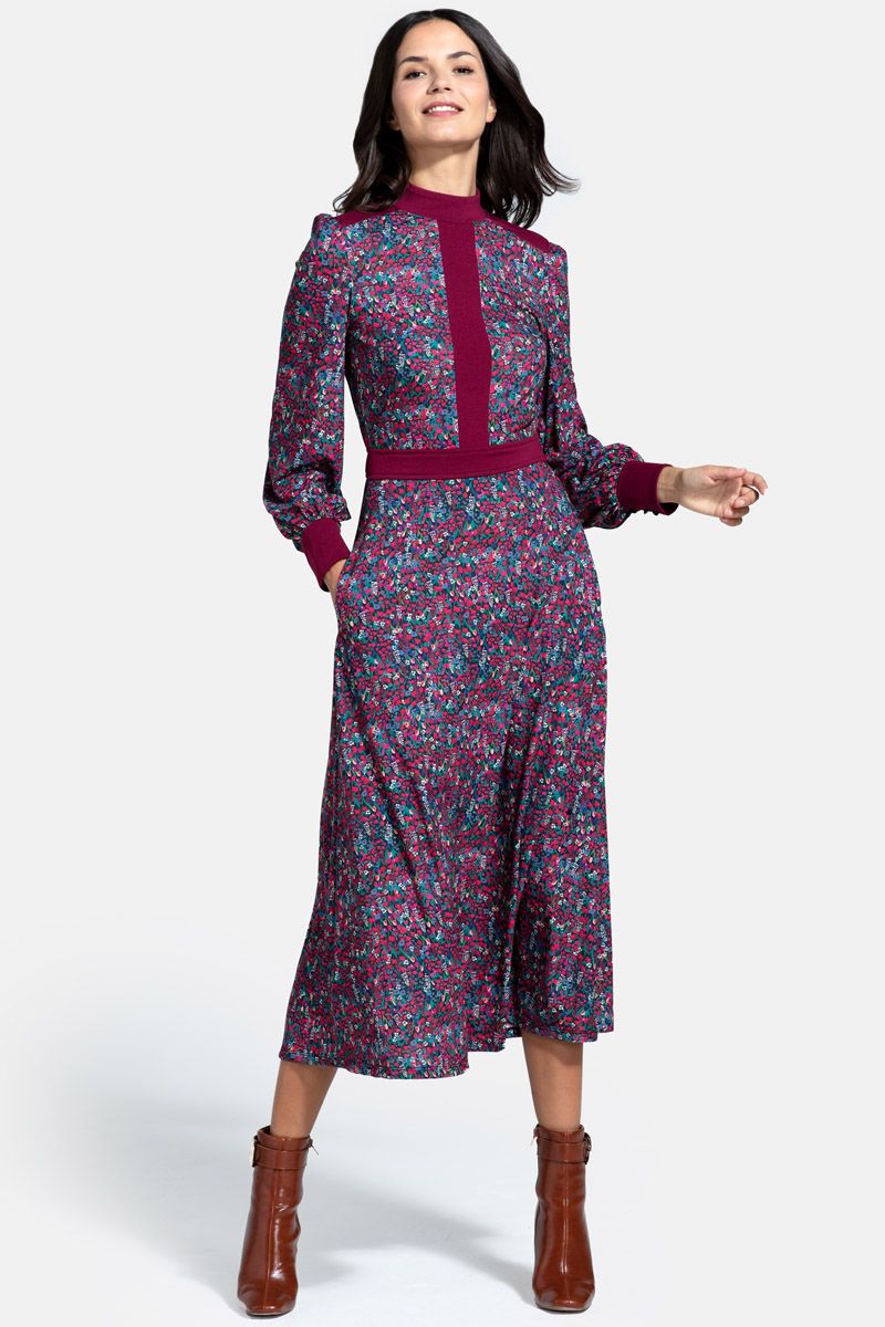 Panelled Midi Dress