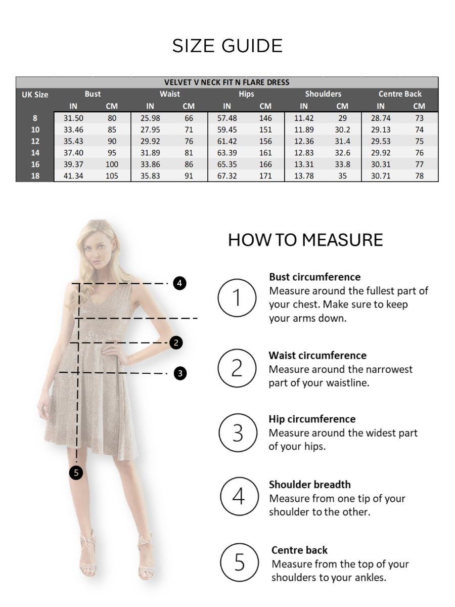 Velvet V Neck Fit N Flare Dress