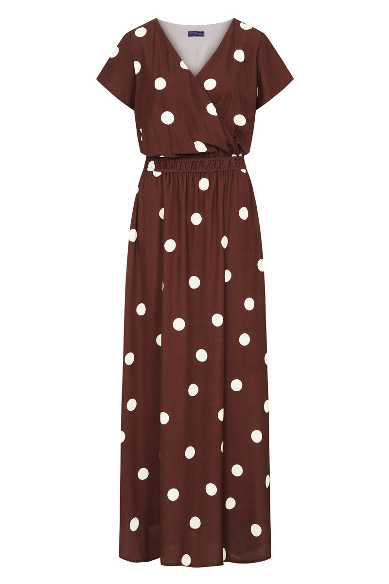 Mock Wrap Chiffon Maxi Dress