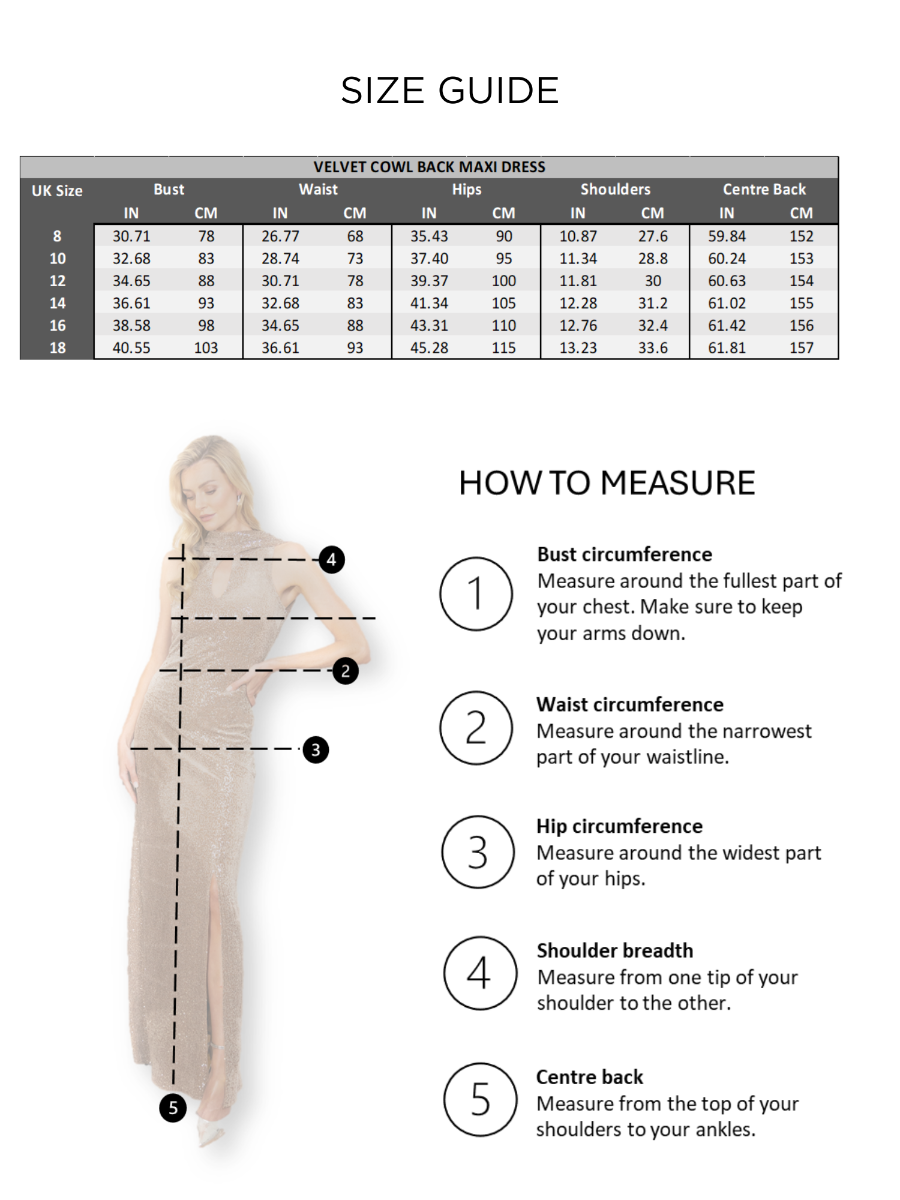 Cowl Back Maxi Velvet Dress