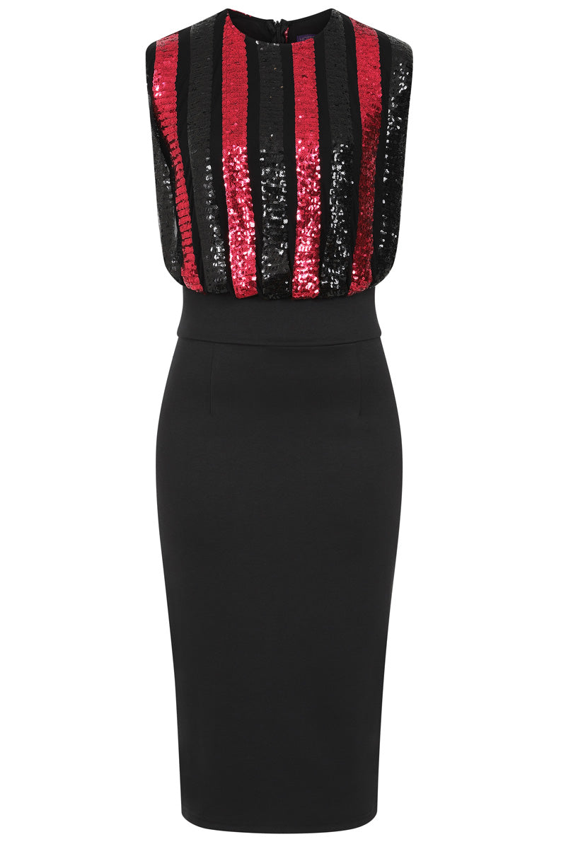 Sequin Bodice Ponte Dress