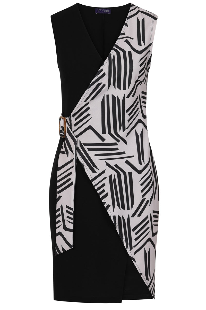 Sleeveless Trench Dress with Buckle Tie