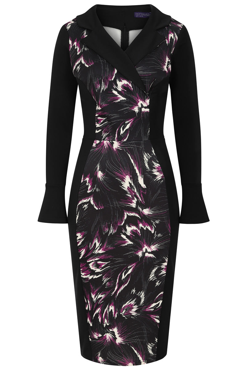 Collar Detail Bodycon Dress