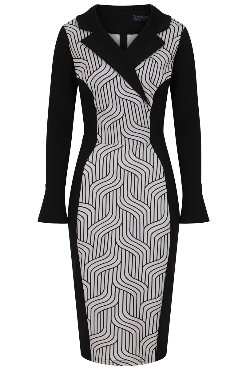Collar Detail Bodycon Dress