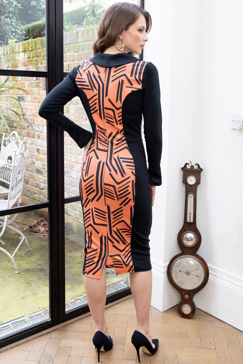 Collar Detail Bodycon Dress