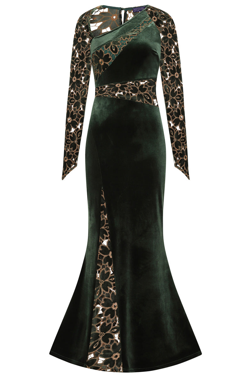 Velvet Embroidered Gown