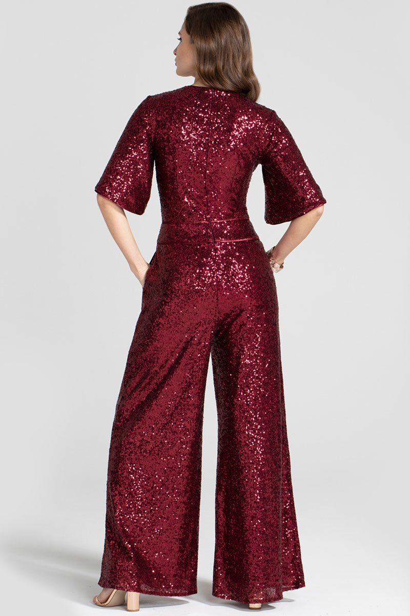 Sequin Batwing Jumpsuit