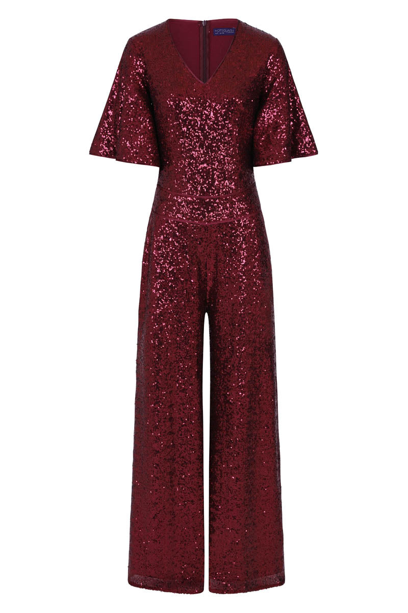 Sequin Batwing Jumpsuit