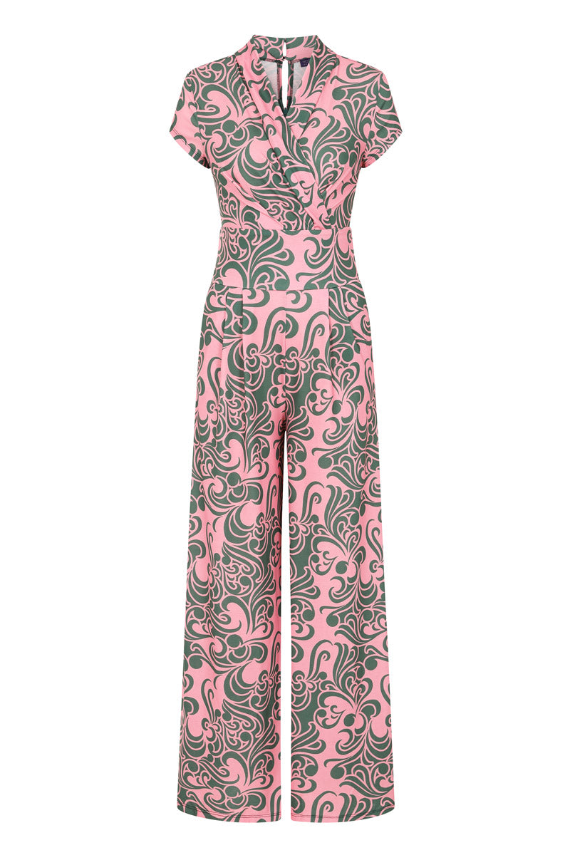 Wide Leg Jumpsuit with Cap Sleeves