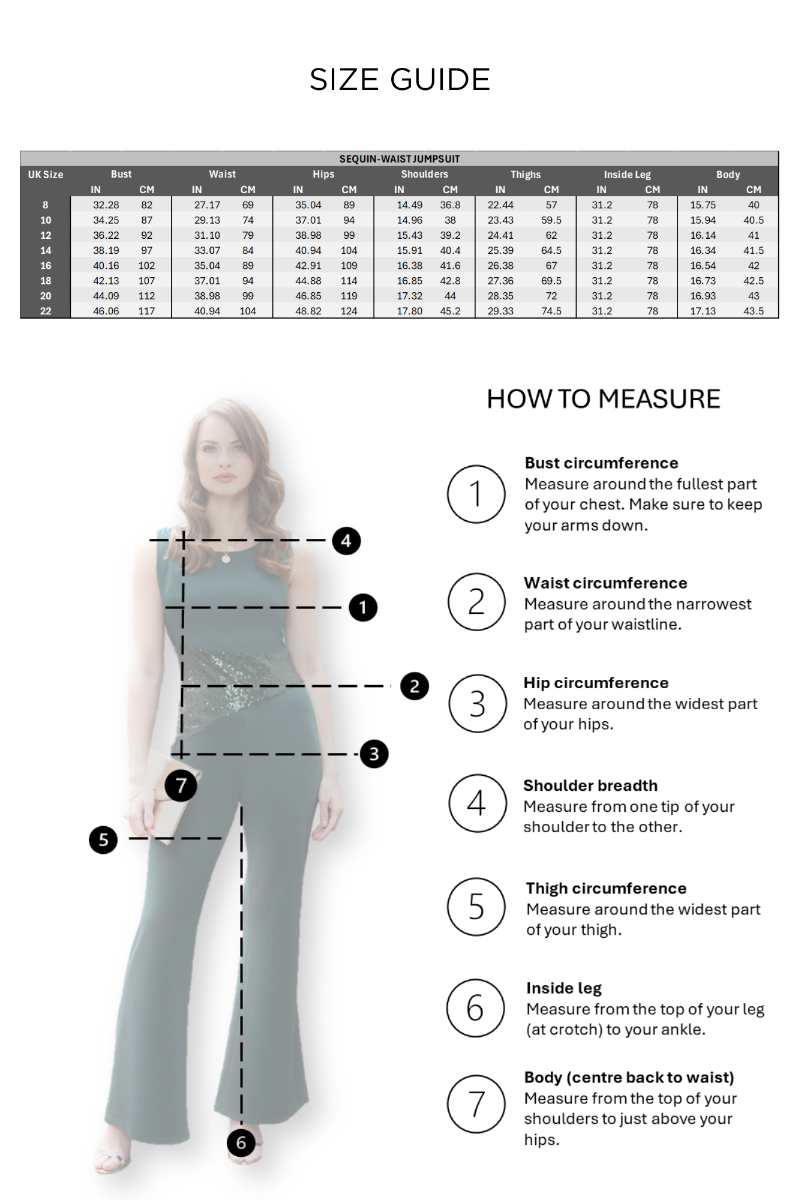 Sequin-Waist Jumpsuit