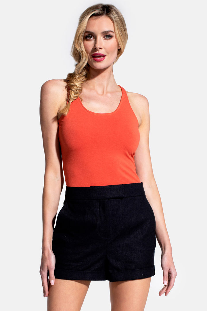 Linen Tailored Shorts with Pocket