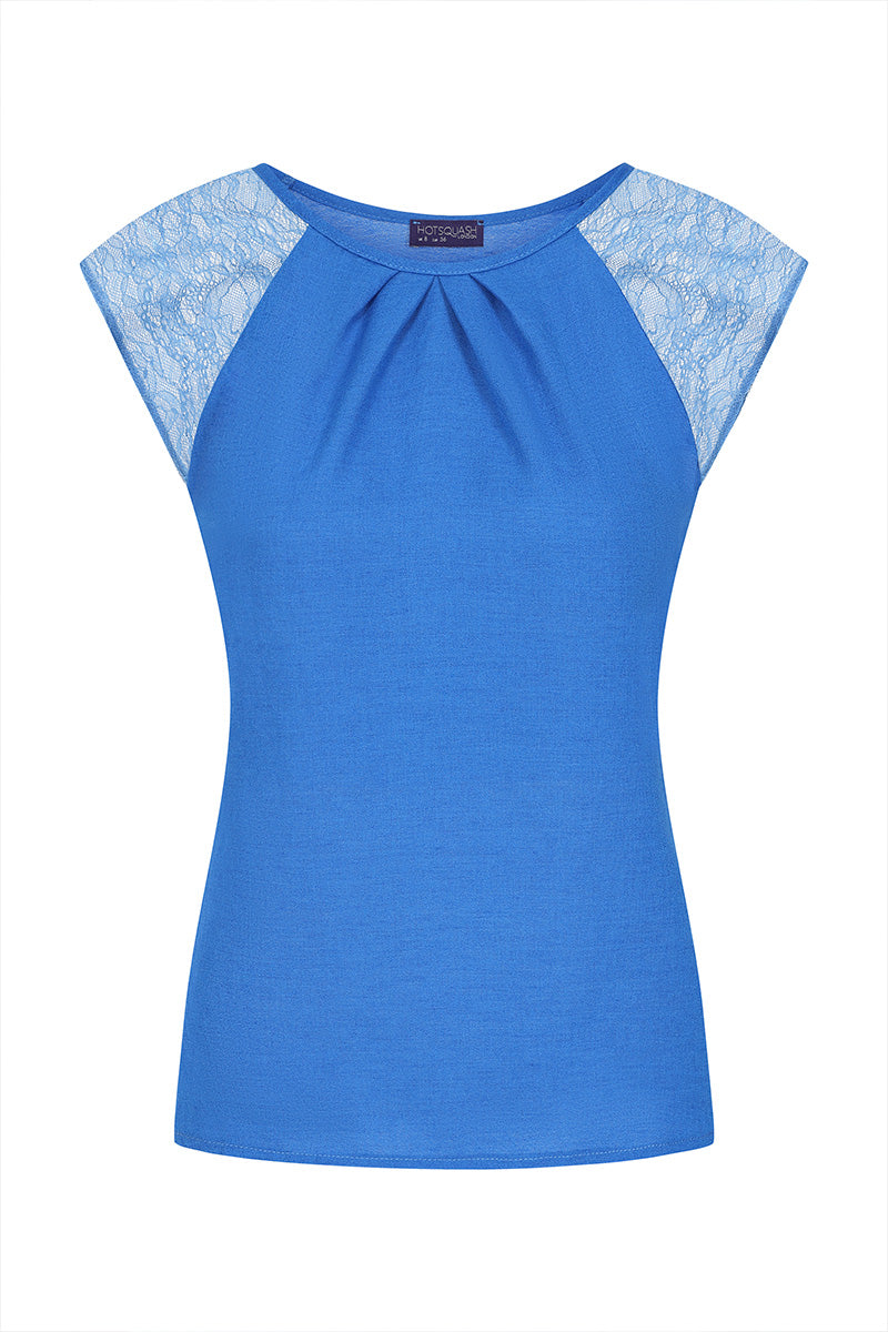 Lace Sleeved Crepe Top