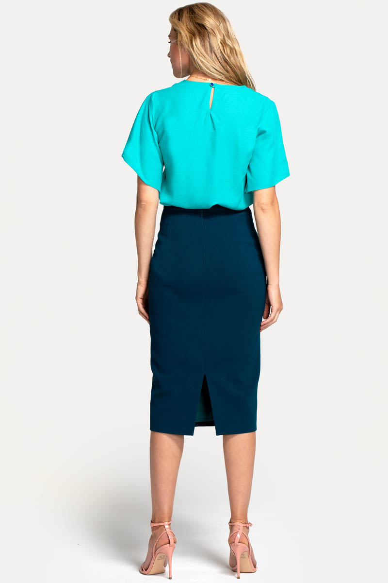 River-Tie Bat-Sleeved Top