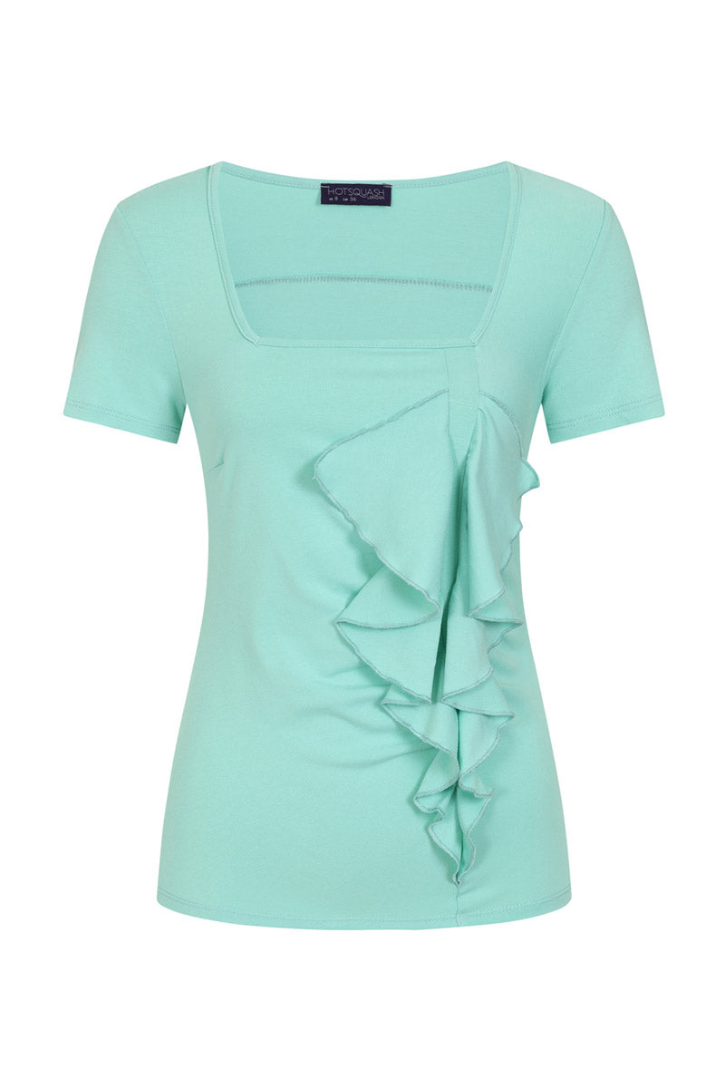 Short Sleeved Waterfall Top