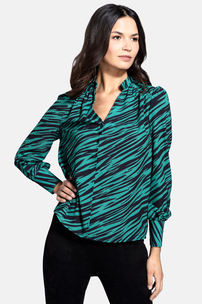 Balloon-Sleeved Top
