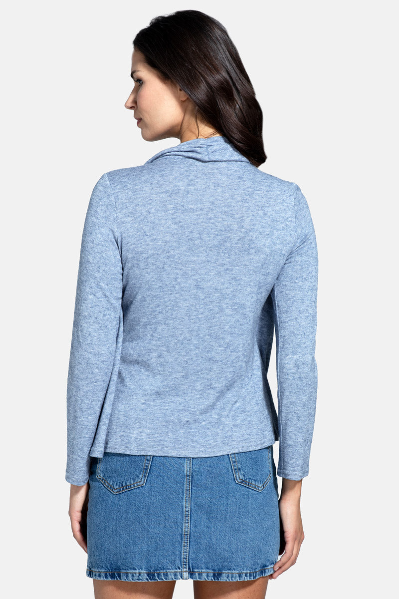 Knitted Top with Cardigan Draping