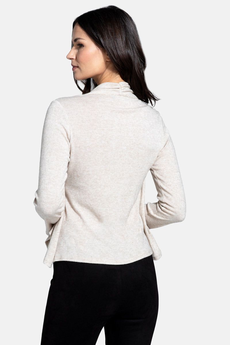 Knitted Top with Cardigan Draping