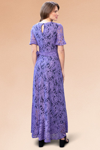 Asymmetric Lace Keyhole Dress