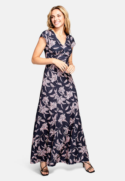 Cap Sleeve Jersey Maxi Dress