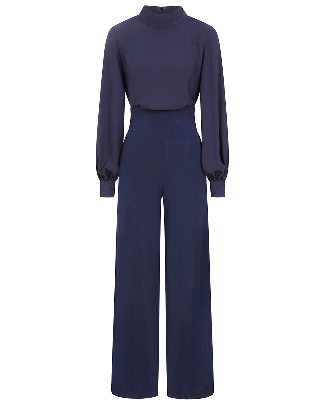 Wide Leg Jumpsuit with Blouson Sleeve