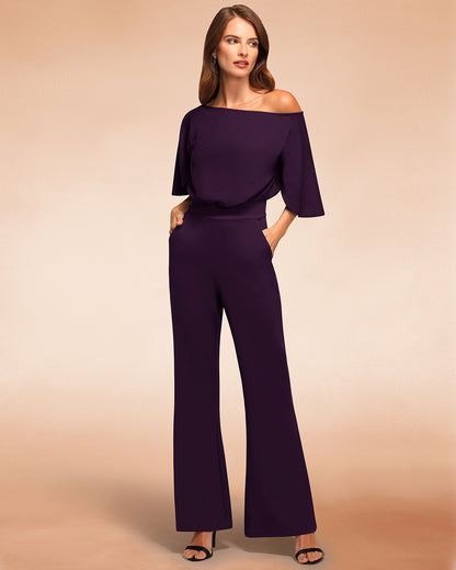 Drop Shoulder Jumpsuit