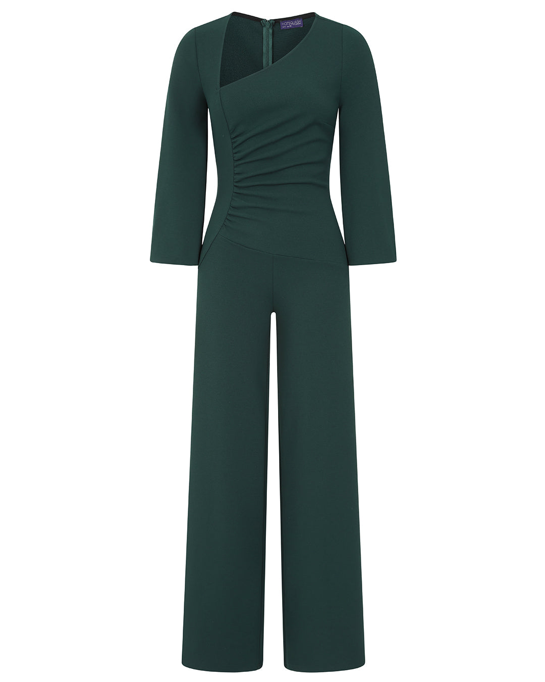 Ruched Jumpsuit with Sleeves