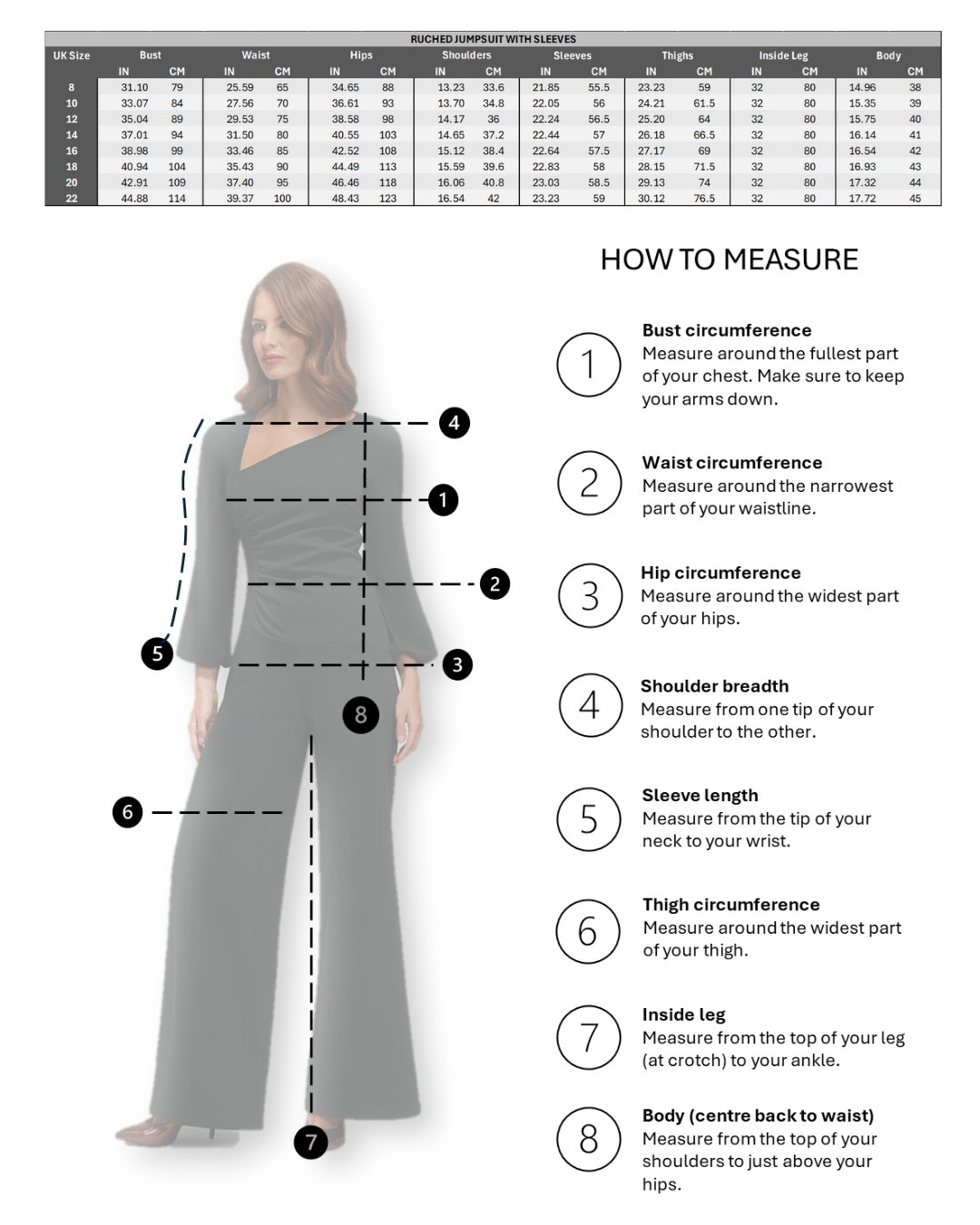 Ruched Jumpsuit with Sleeves