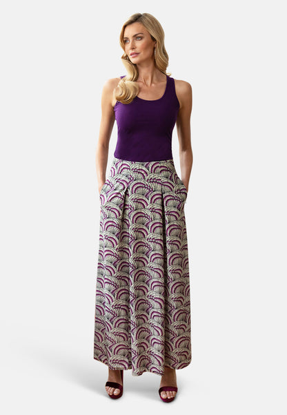 Flowing Pleated Maxi Skirt