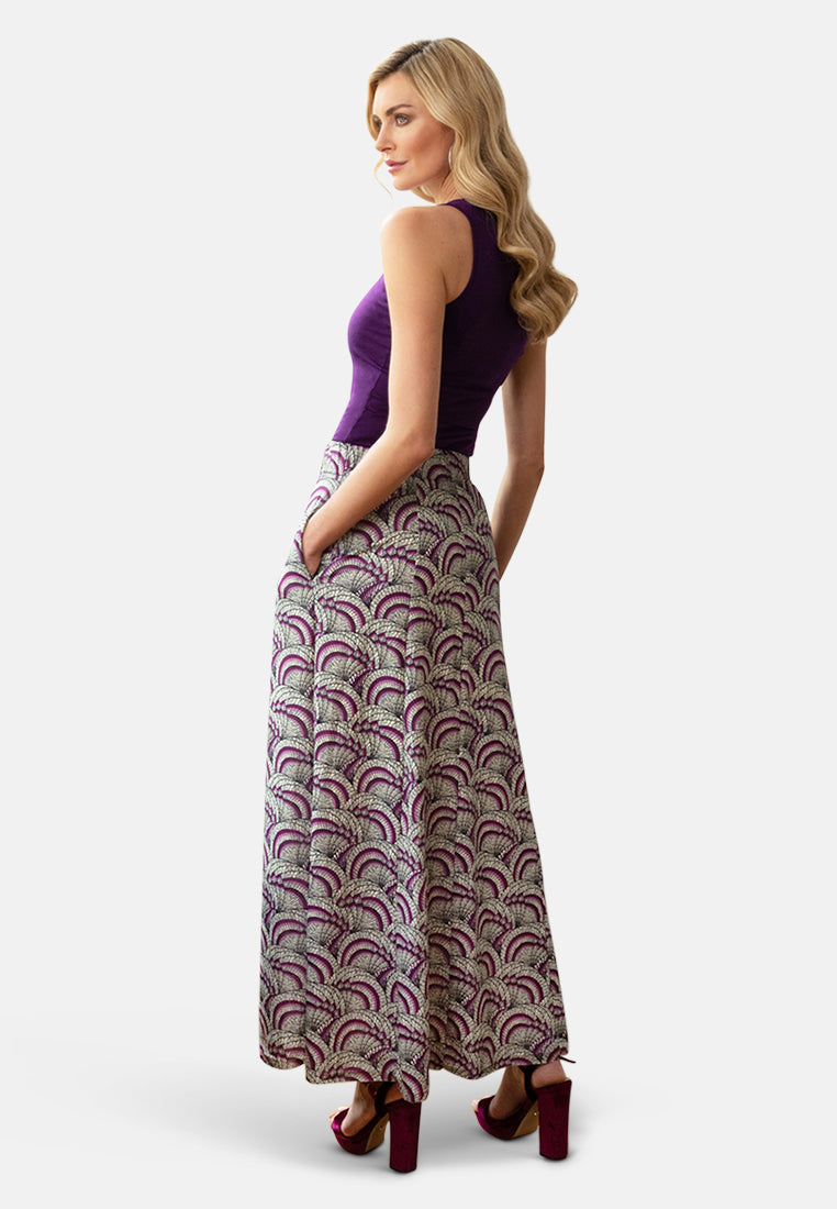 Flowing Pleated Maxi Skirt