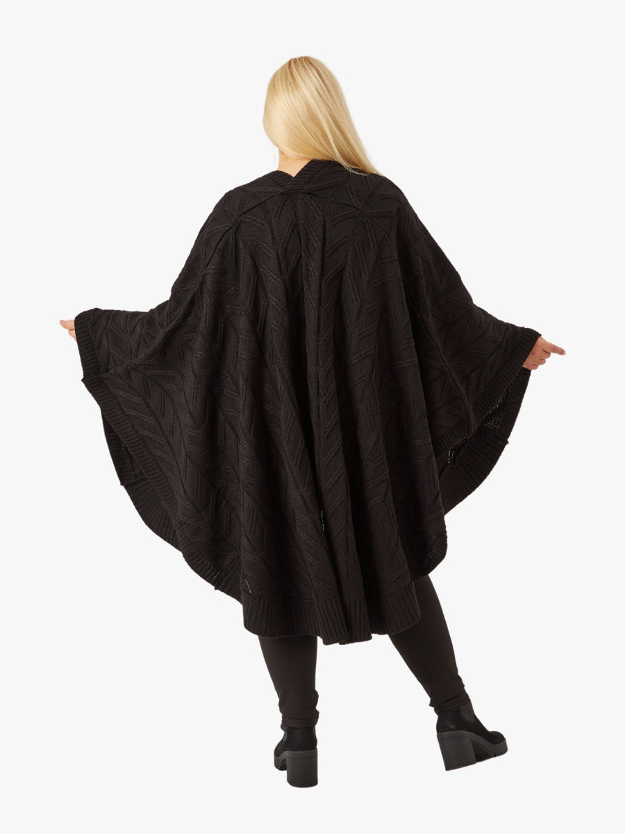 Billie Knitted Jacquard Cape