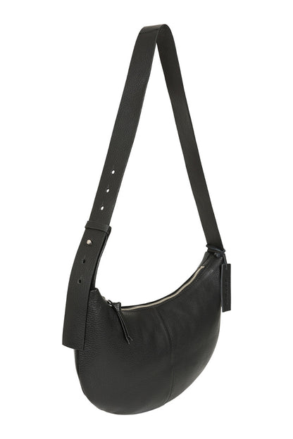 Leather Banana Shoulder Bag