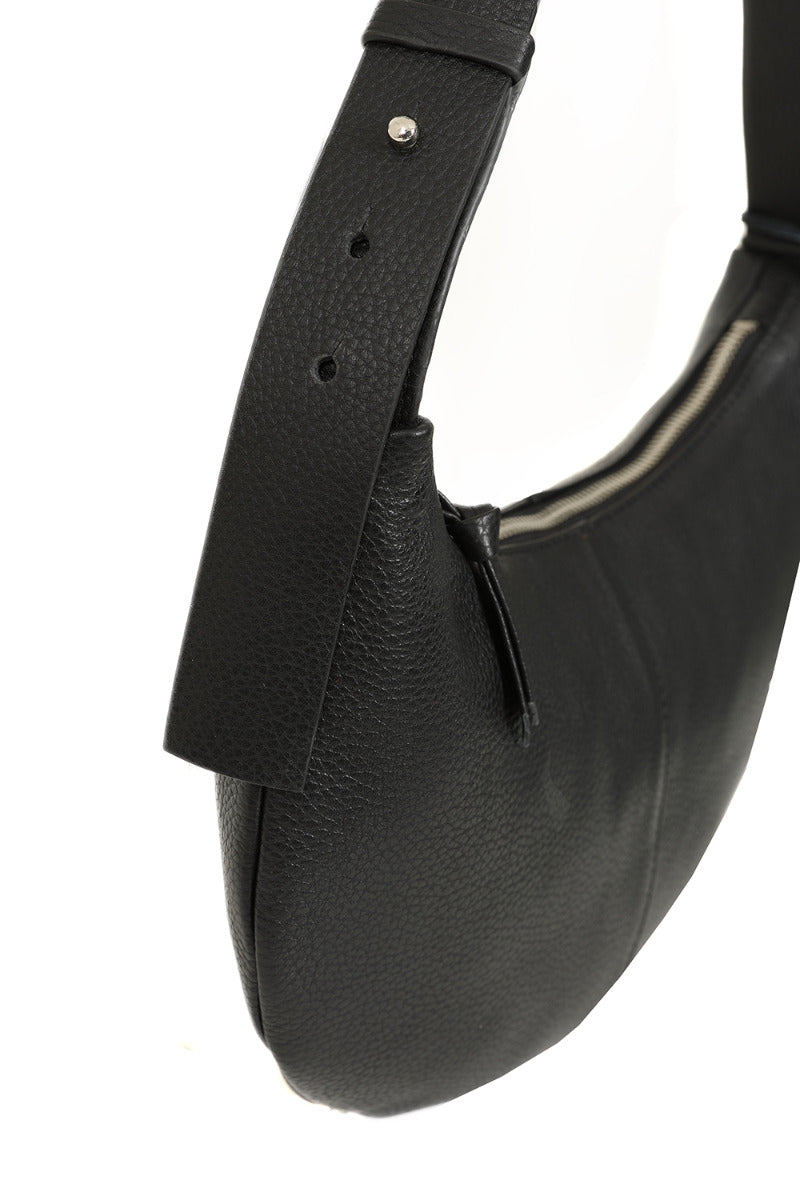 Leather Banana Shoulder Bag