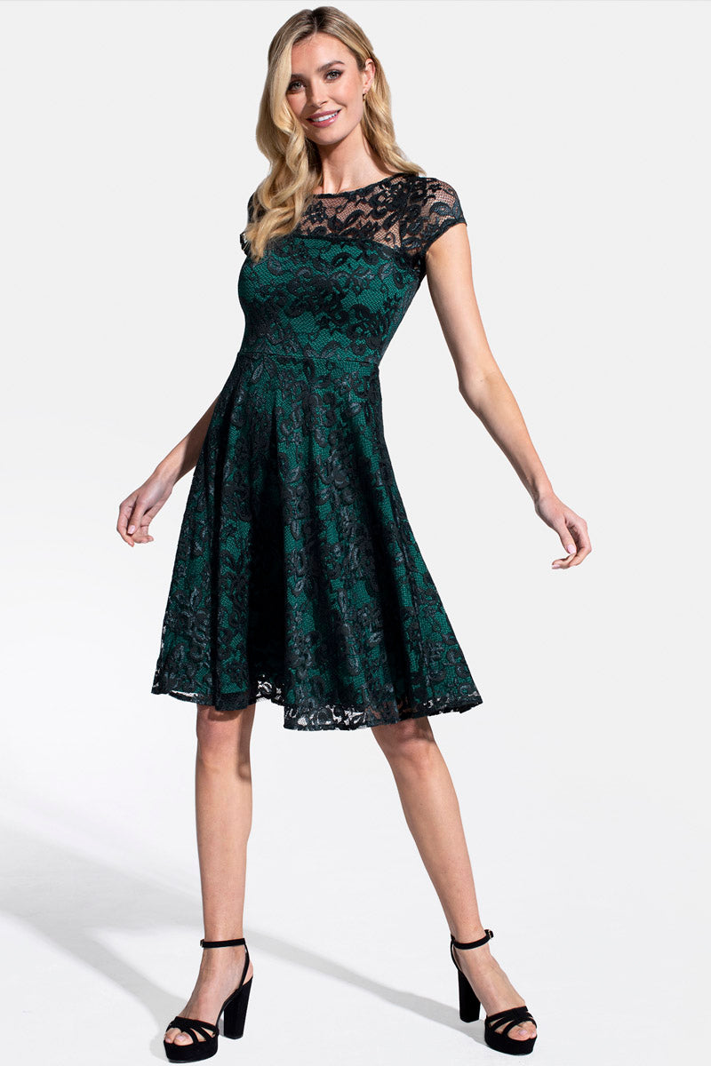 Lace Fit N Flare Dress