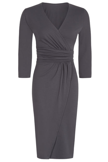 Jersey Mock-Wrap Dress