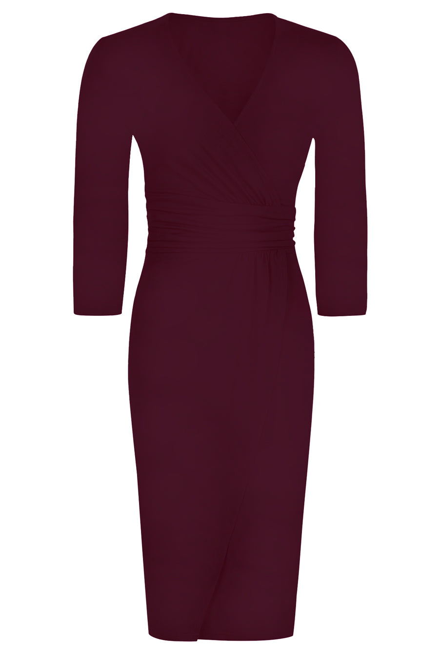 Ascot Mock-Wrap Dress