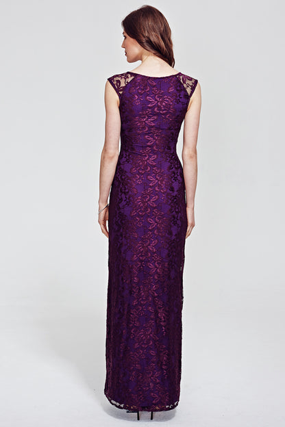 Cowl Neck Lace Maxi Dress AW16
