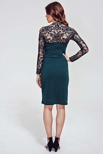 Lace sleeve dress AW16