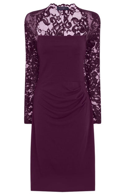 Lace sleeve hostess dress AW16