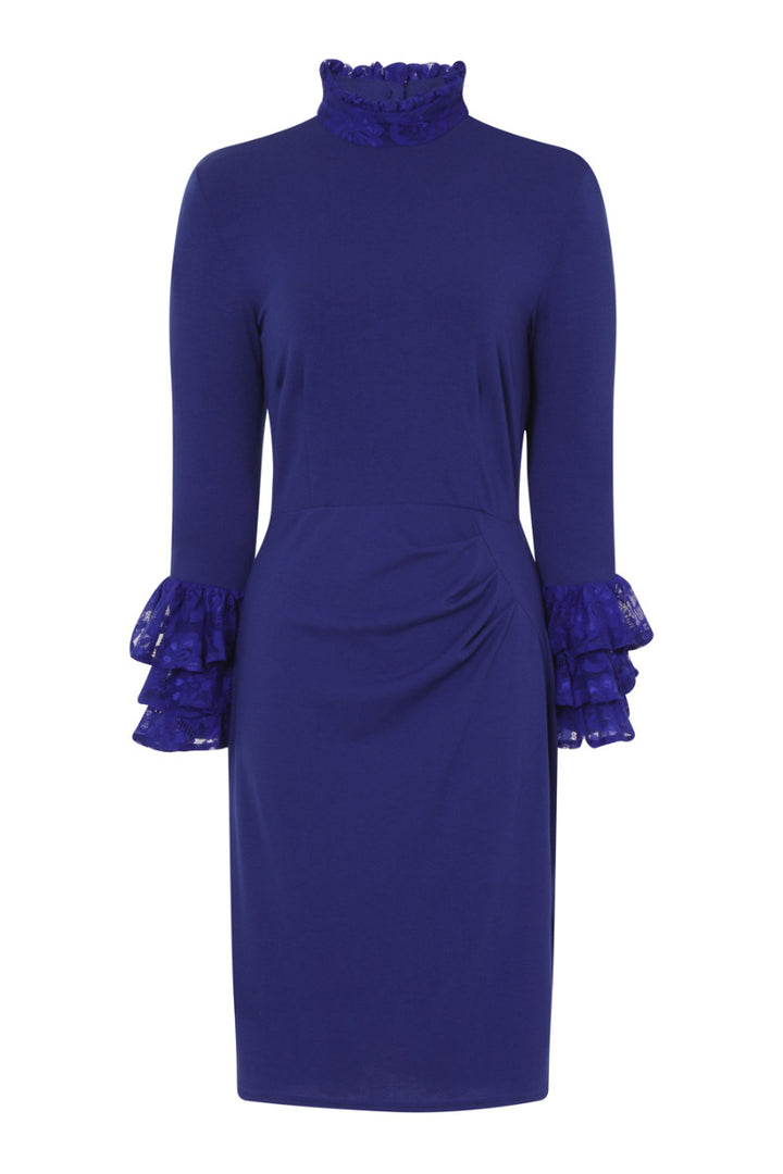 Lace Ruffle-Sleeve Dress