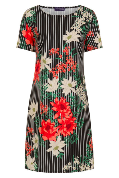 Rivera Short-Sleeved Print Shift Dress