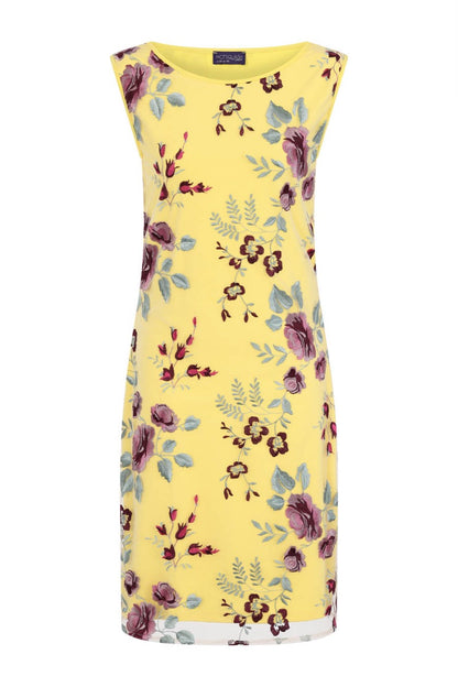 Sleeveless Embroidered Shift Dress
