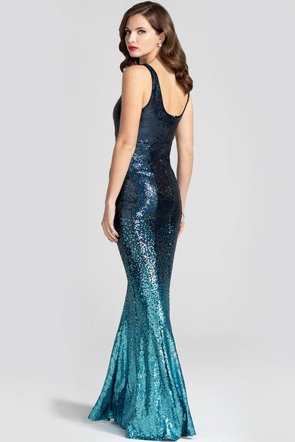 V Neck Sequin Maxi Dress