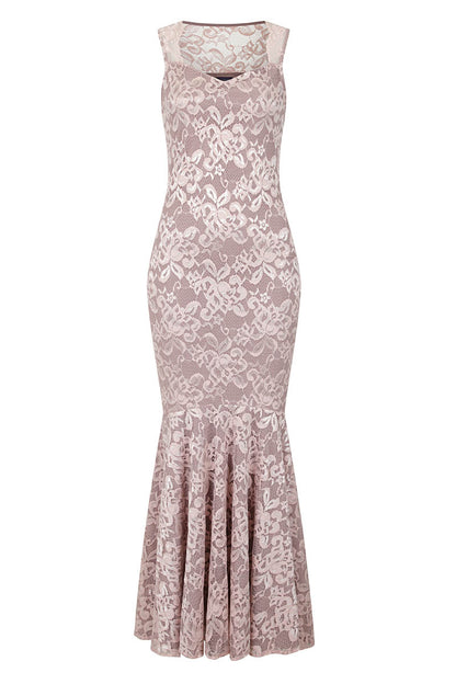 Sweetheart Neckline Lace Maxi Dress