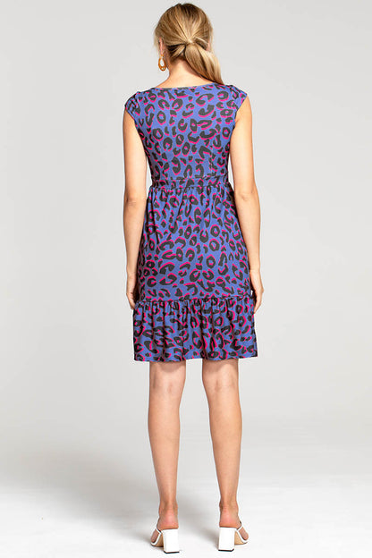 Empire Line Knee Length Dress with capped sleeves