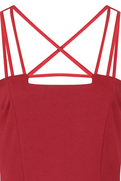 Spaghetti Strap Ponte Dress