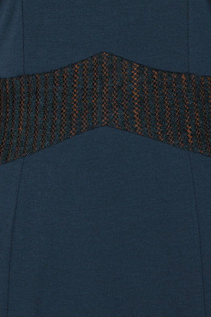 Lace Sleeve Keyhole Detail Dress