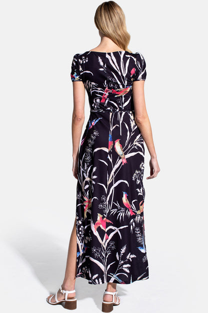 Scoop Neck Maxi T-Shirt Dress with Split