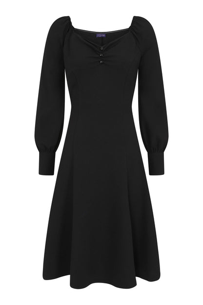 Blouson Sleeved Scuba Fit N Flare Dress